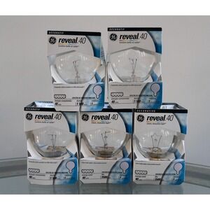 Lot of 5 - NIB GE Reveal 40 Watt Light Bulbs New In Box G25